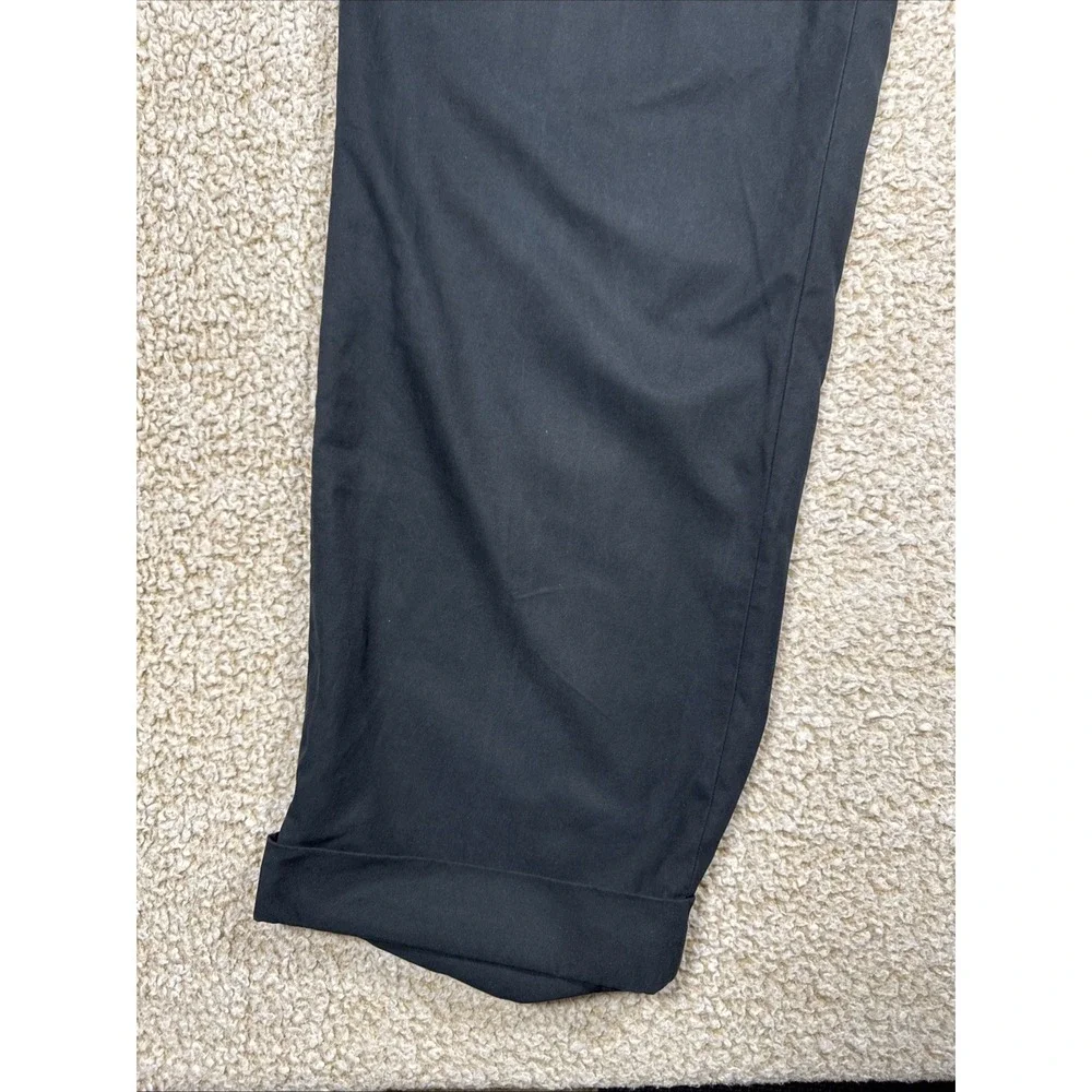 Polo Ralph Lauren Men 36x32 Chino Pants Trouser 90s Vintage Black Pleated Cuffed
